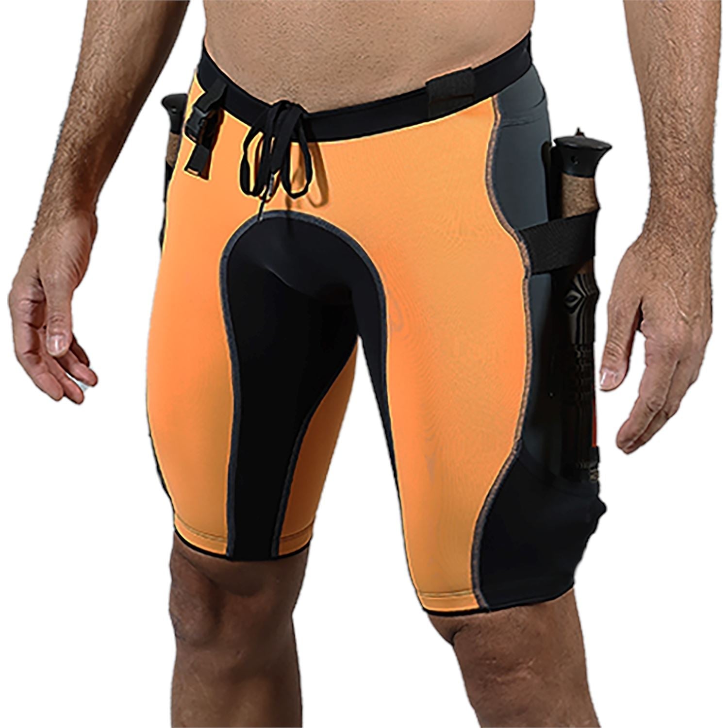 Bermuda Trail Running Laranja com Preto Masculina