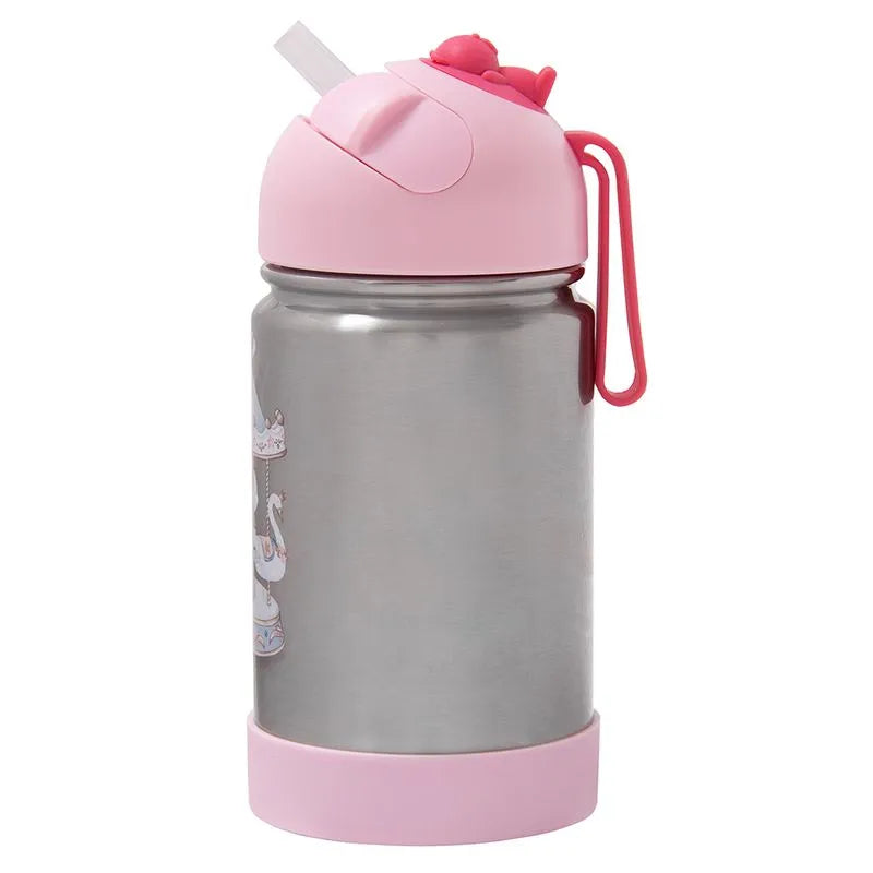 Garrafa Flip Térmica Infantil Carrossel com Alça de Silicone Metoo By Büp Baby - 350 ml