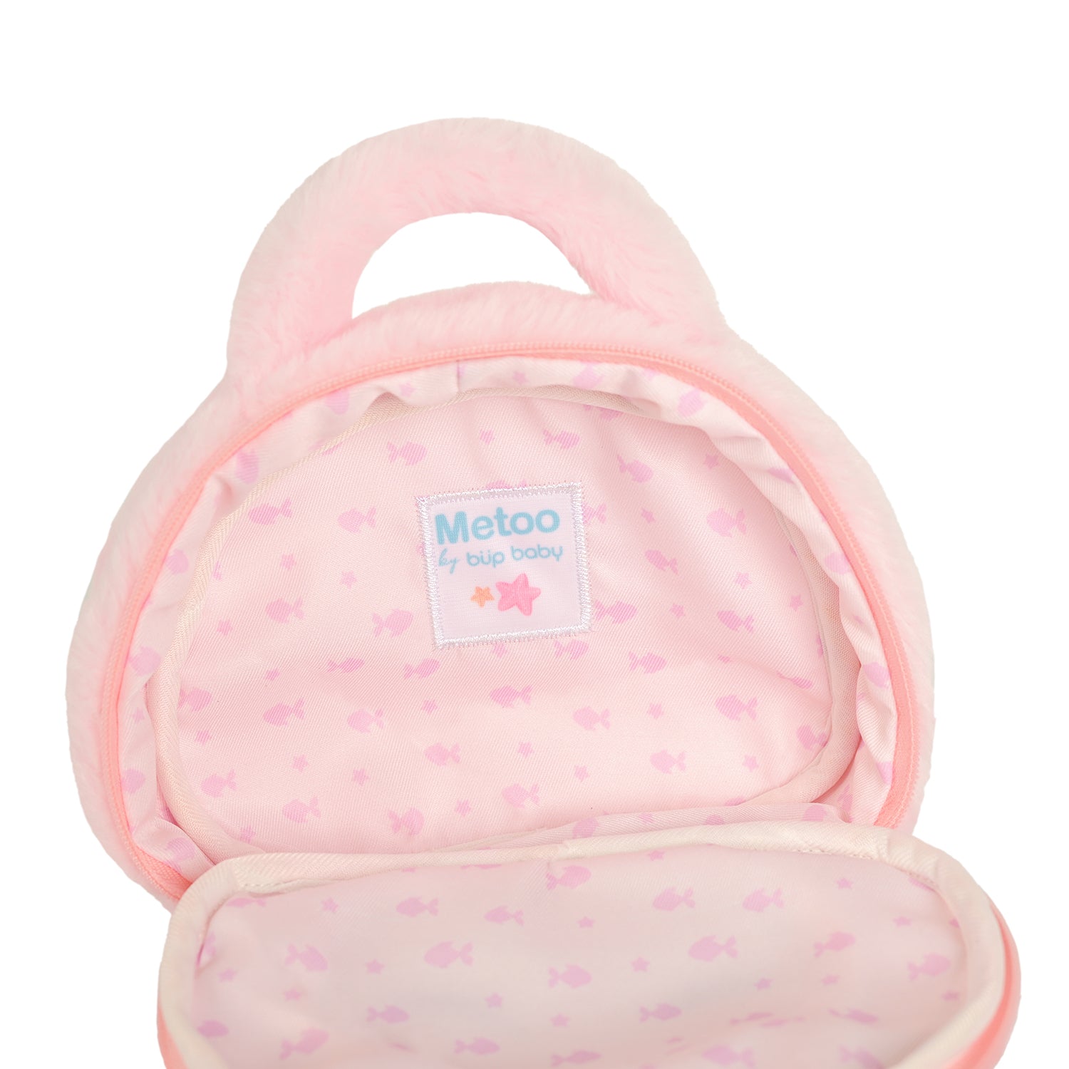 Bolsa Metoo Plush Coelha Rosa com Laço e Alça de Mão