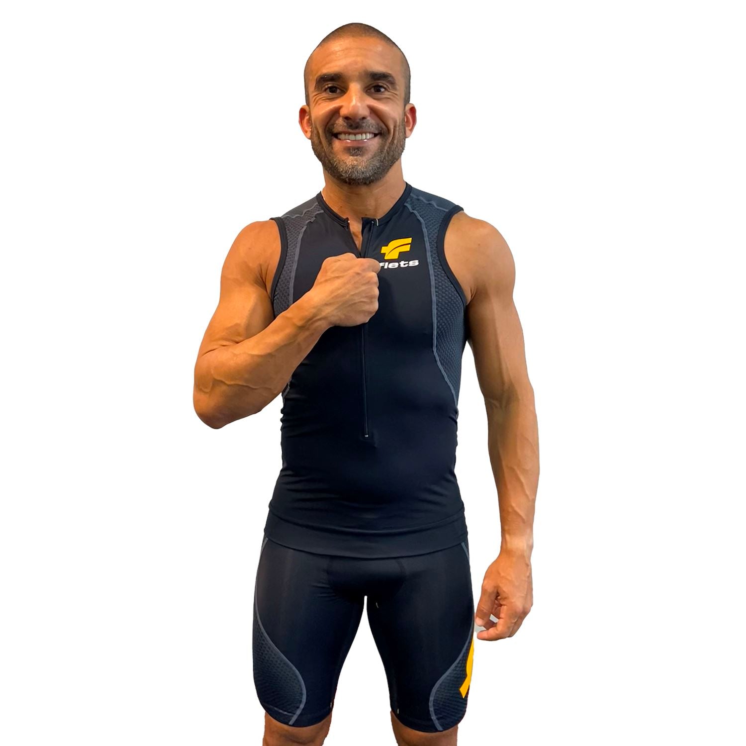 Regata Multisport Tri-Run Masculina Preta com FFE