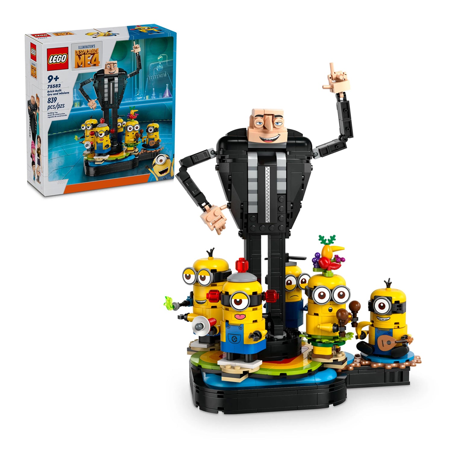 Lego Meu Malvado Favorito 4 - Gru e Minions Construídos com peças