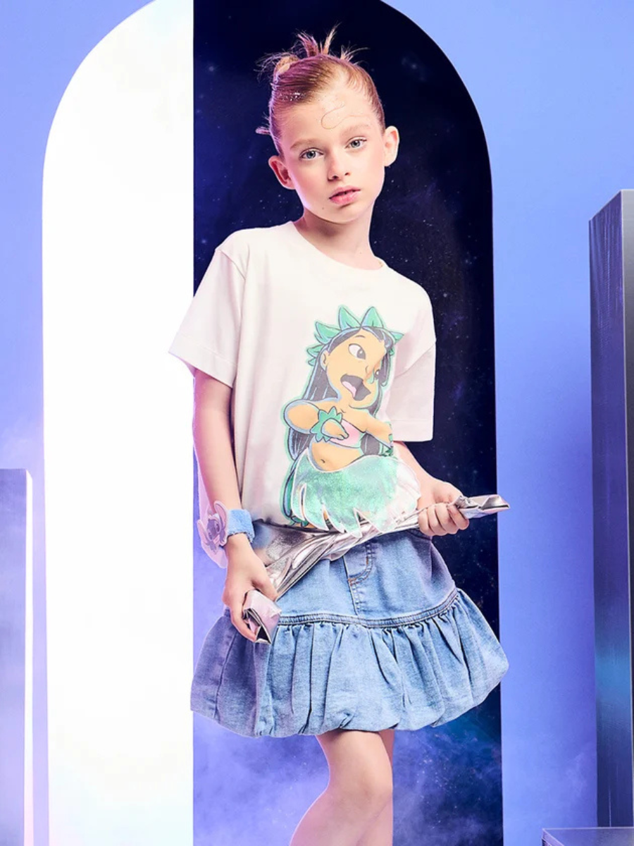 Blusa Licenciada Disney Pérola Lilo e Stitch