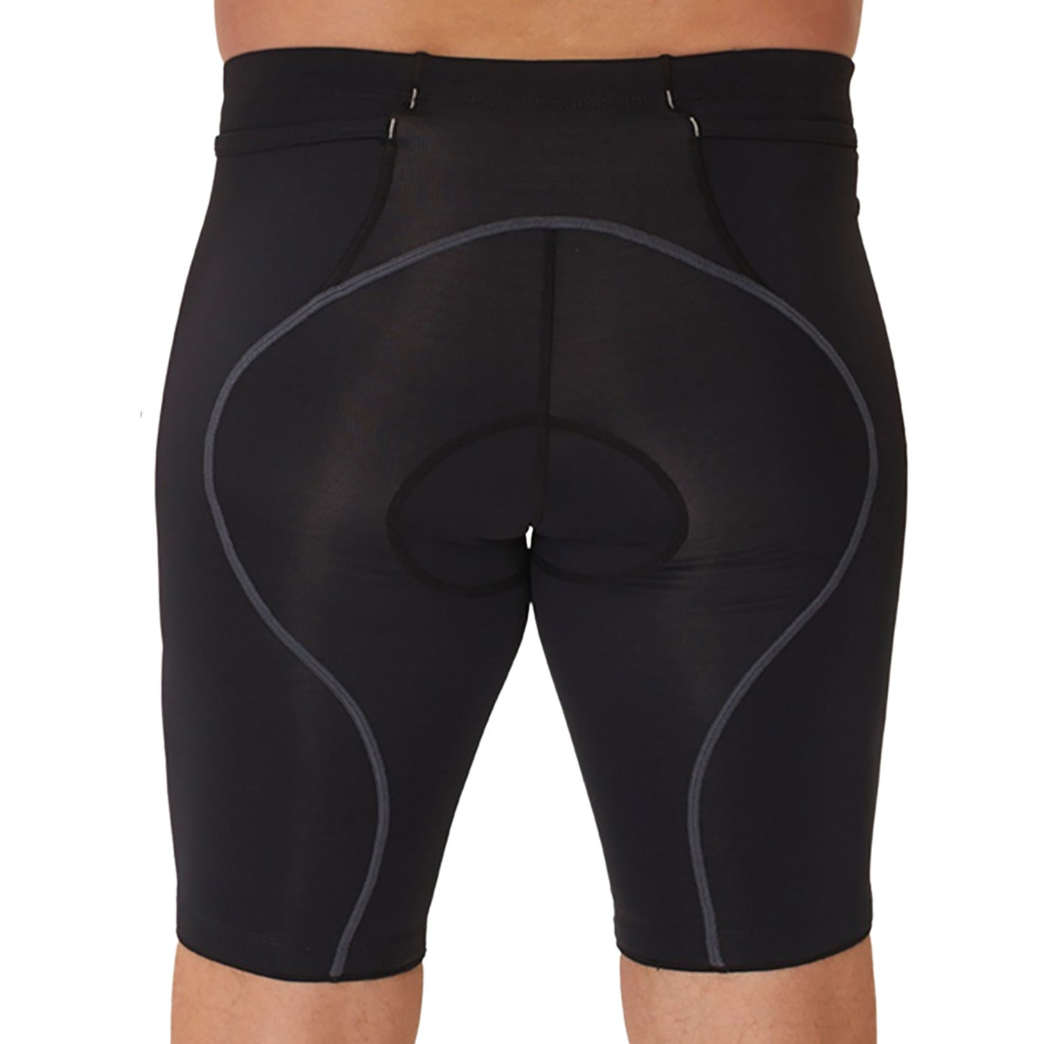 Bermuda Triathlon Masculina Preto e logo F Estanho