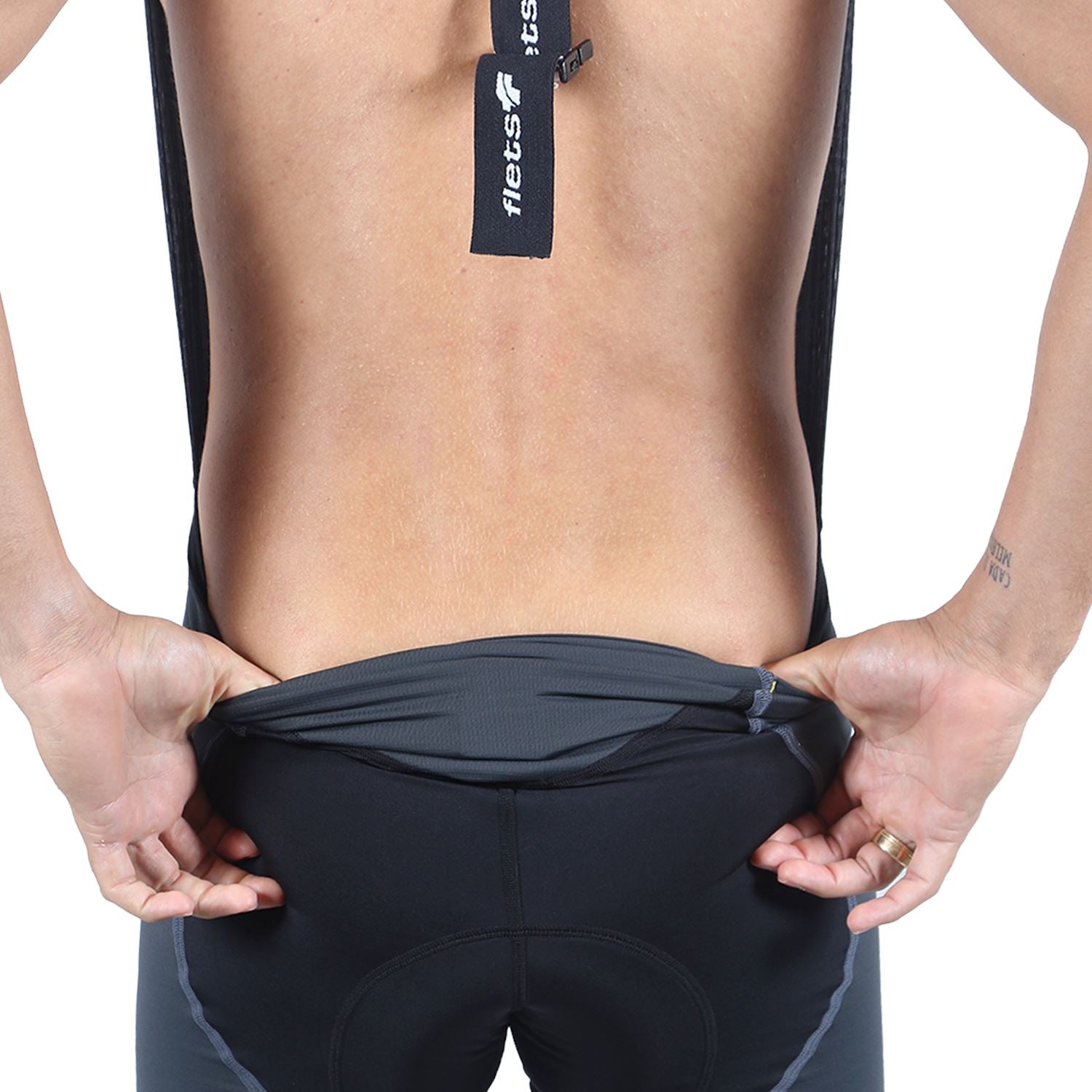 Bretelle Pee and Poop Easy Preto c/ Estanho Masculino
