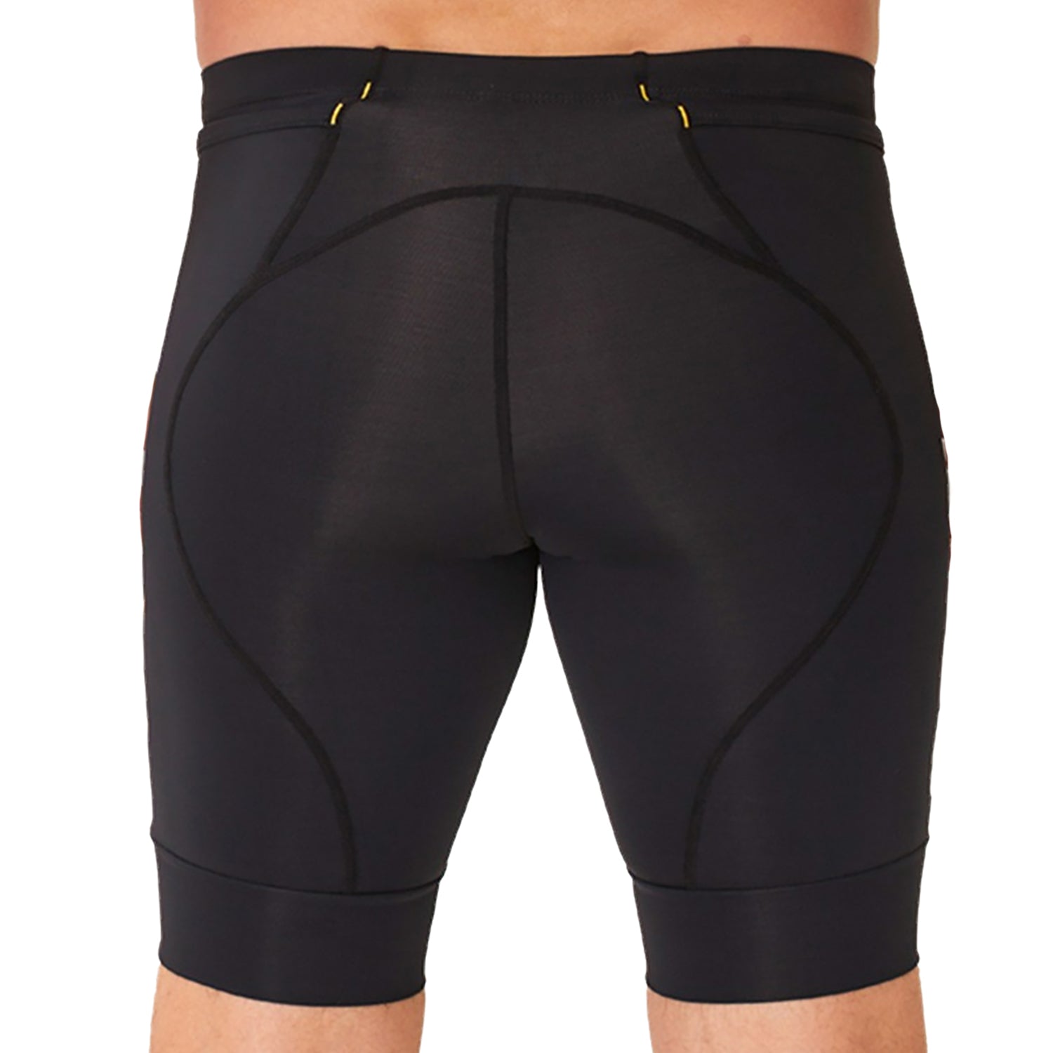 Bermuda Running Masculina Preto logo F Amarelo