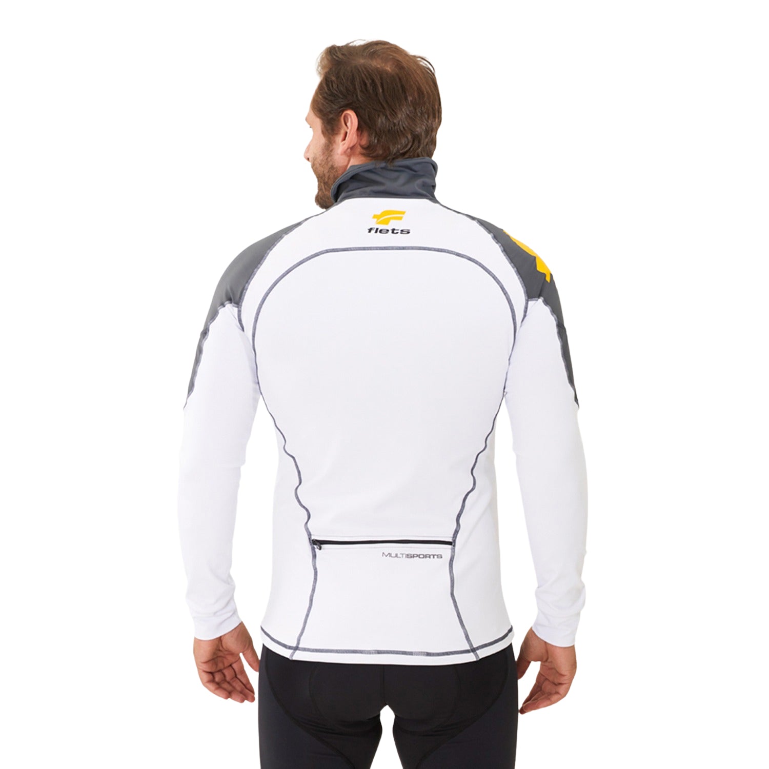 Jaqueta Climmotech Masculina Branco com Detalhe Estanho
