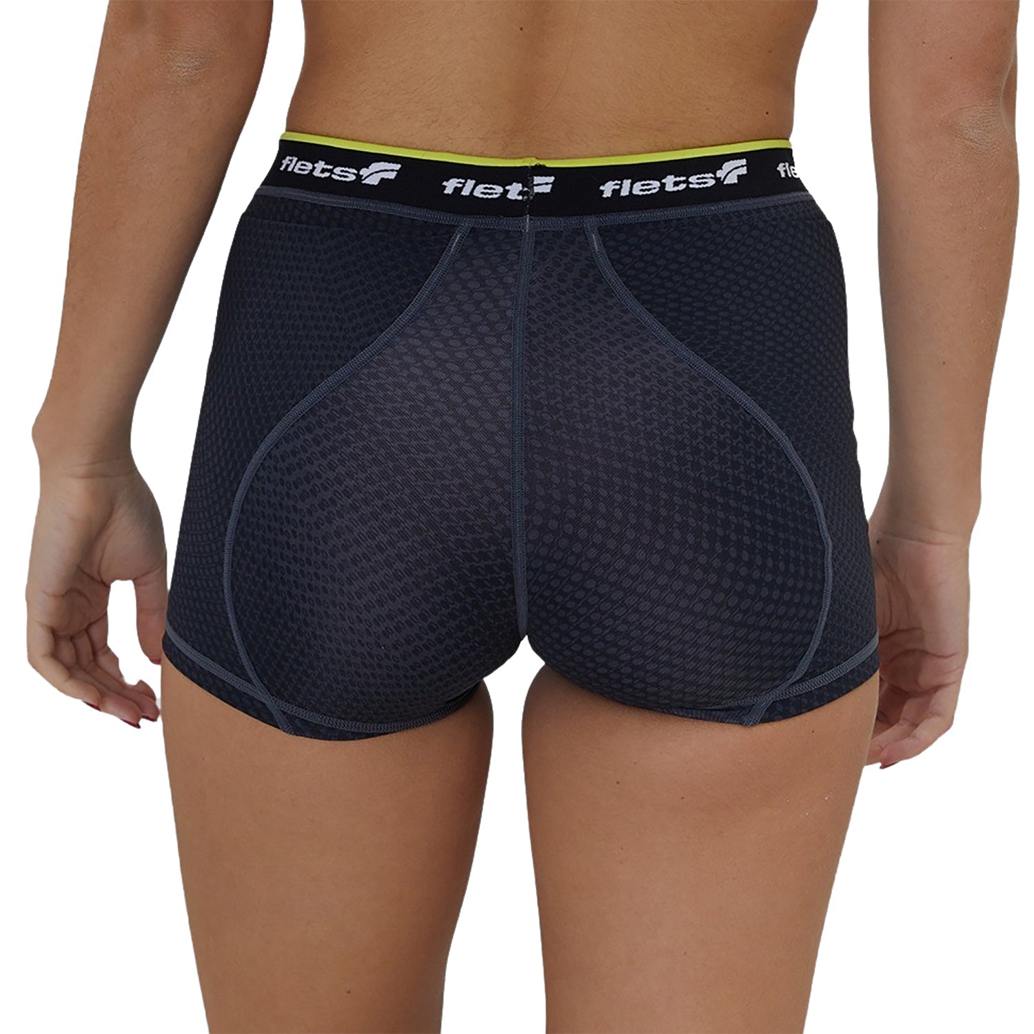 Shorts Curto de Compressão Feminino ffe Detalhe Verde