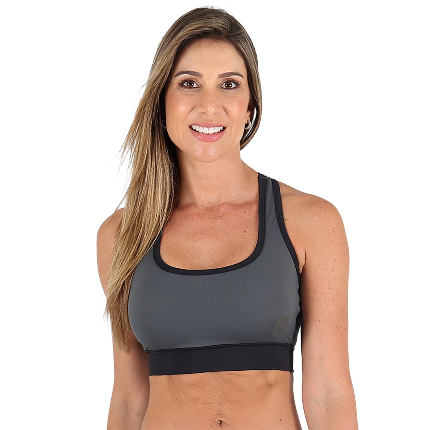 Top Costa Nadador Colours Estanho com detalhe preto