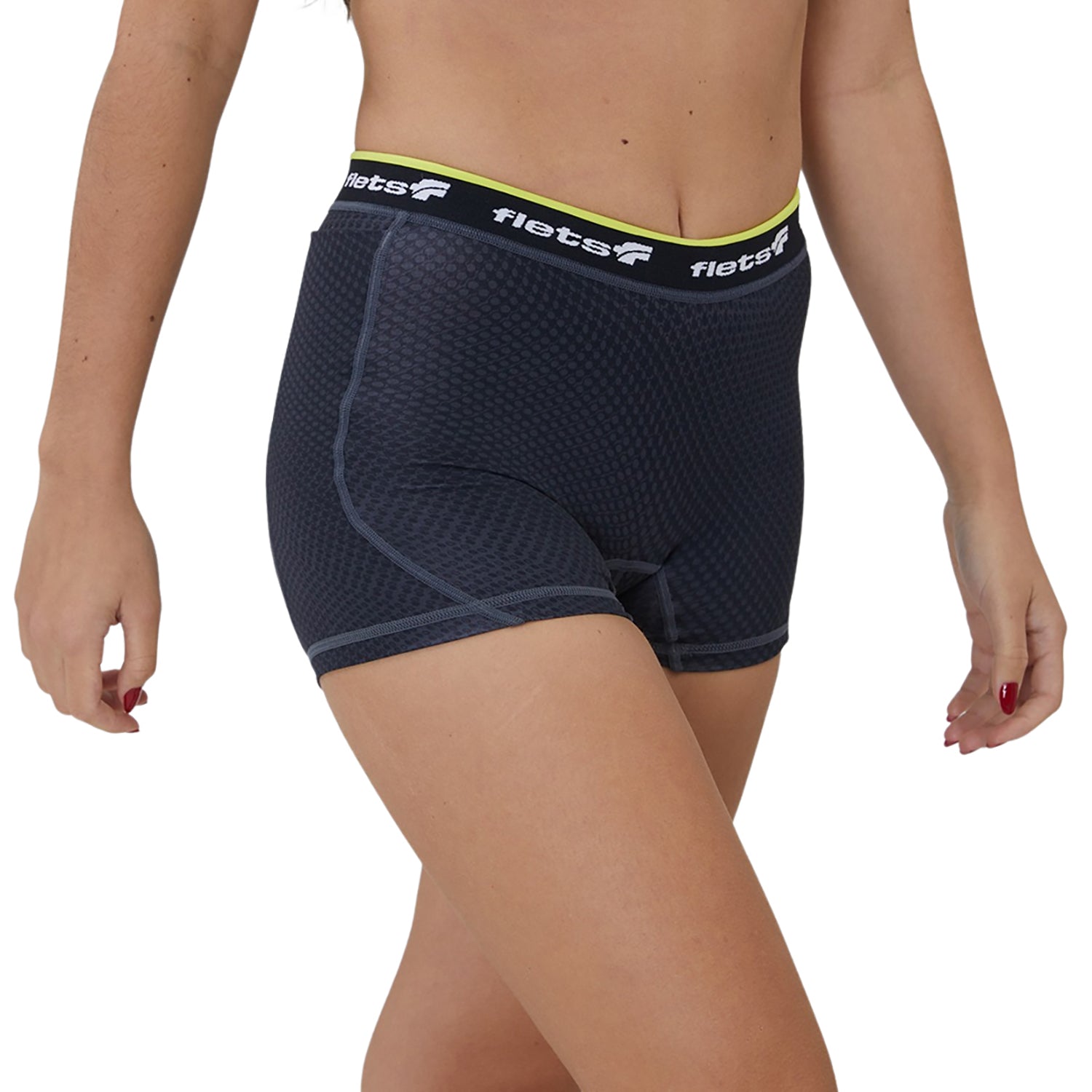 Shorts Curto de Compressão Feminino ffe Detalhe Verde