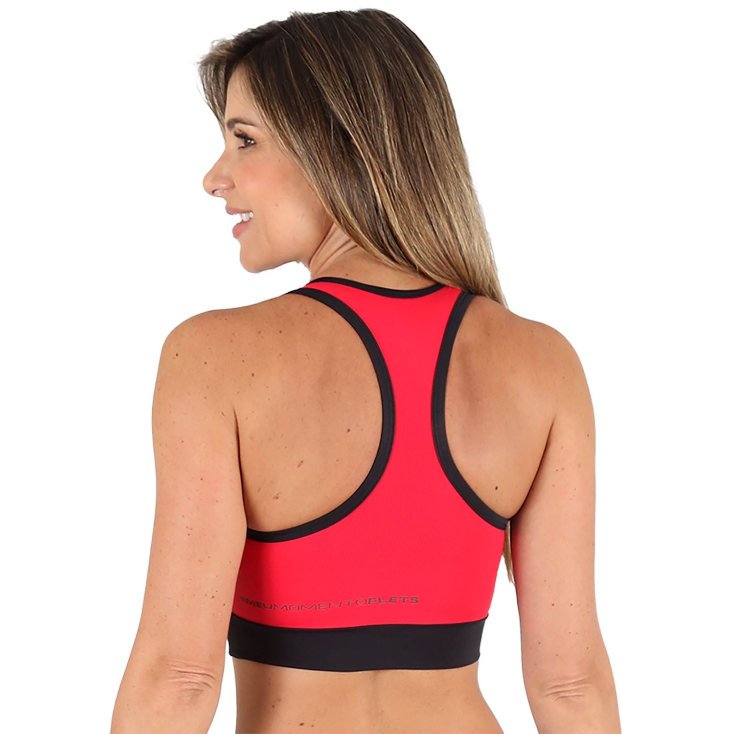 Top Costa Nadador Colours Vermelho Com Detalhe Preto