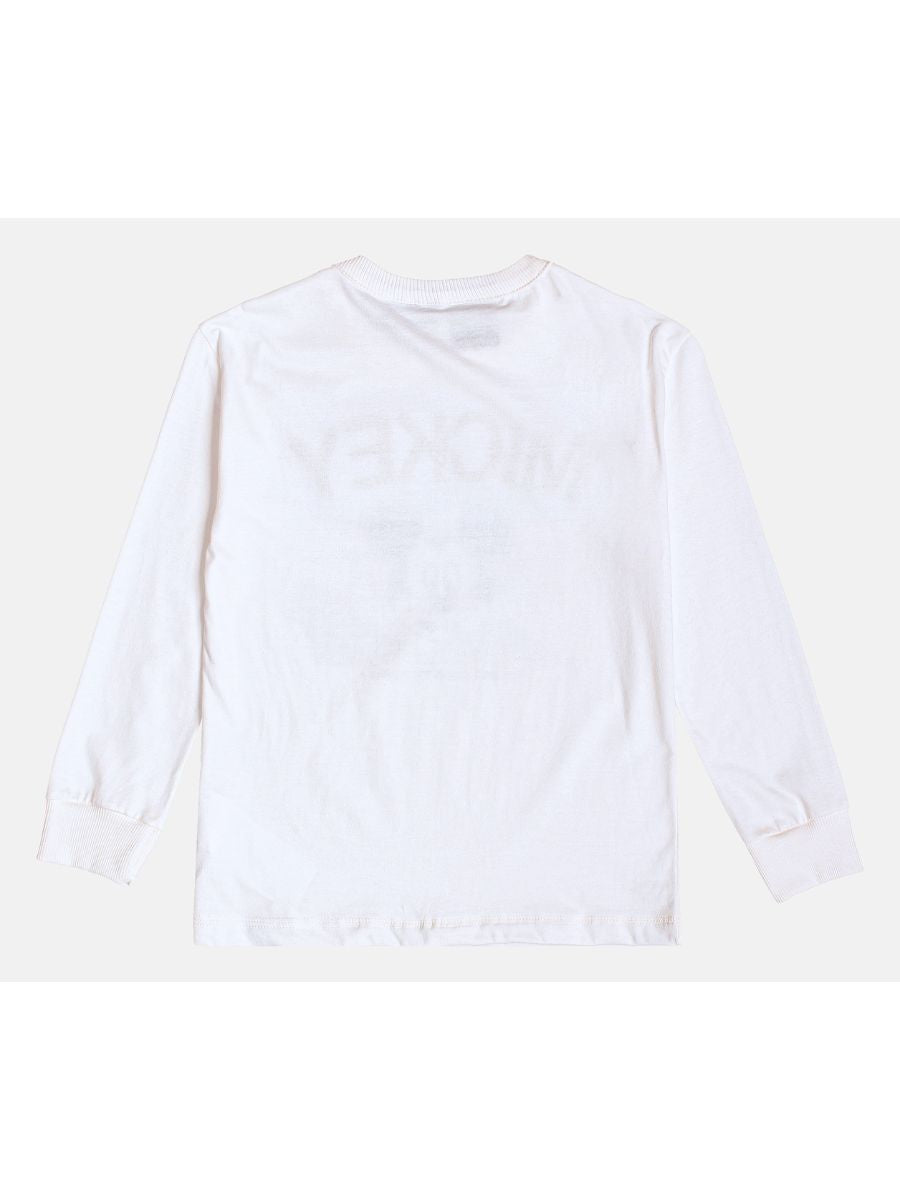 T-Shirt ML Youccie Pérola com Estampa do Mickey na frente