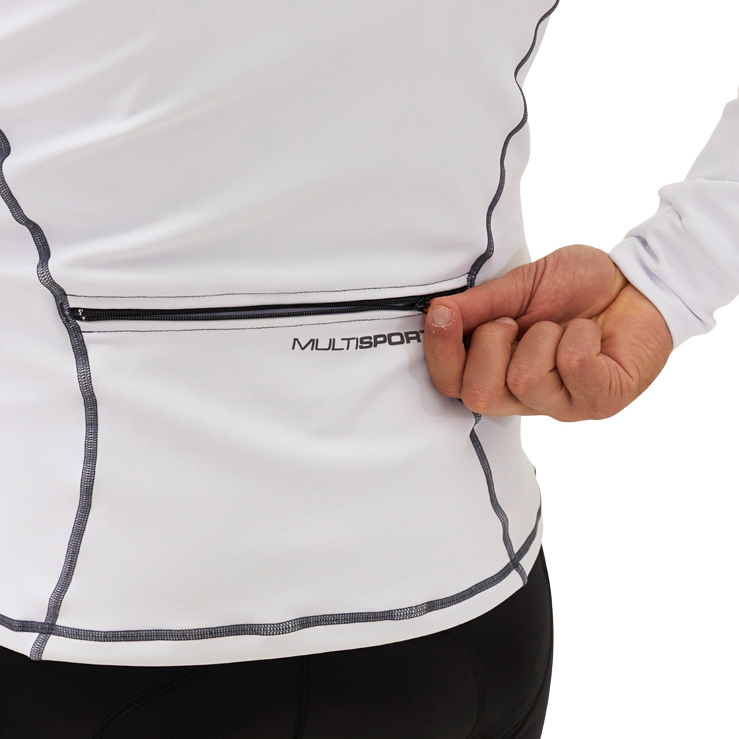Jaqueta Climmotech Masculina Branco com Detalhe Estanho