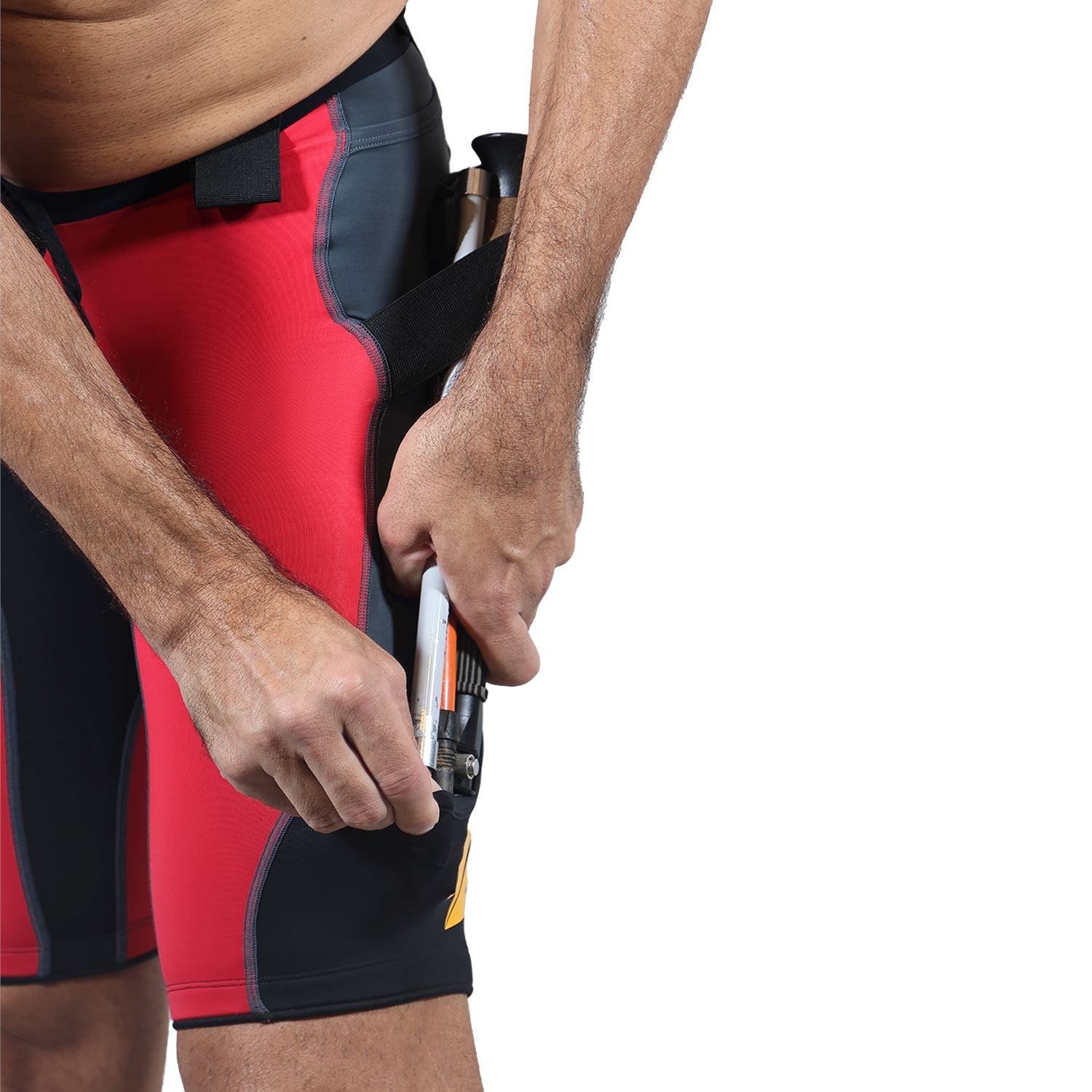 Bermuda Trail Running Vermelho com Preto Masculina