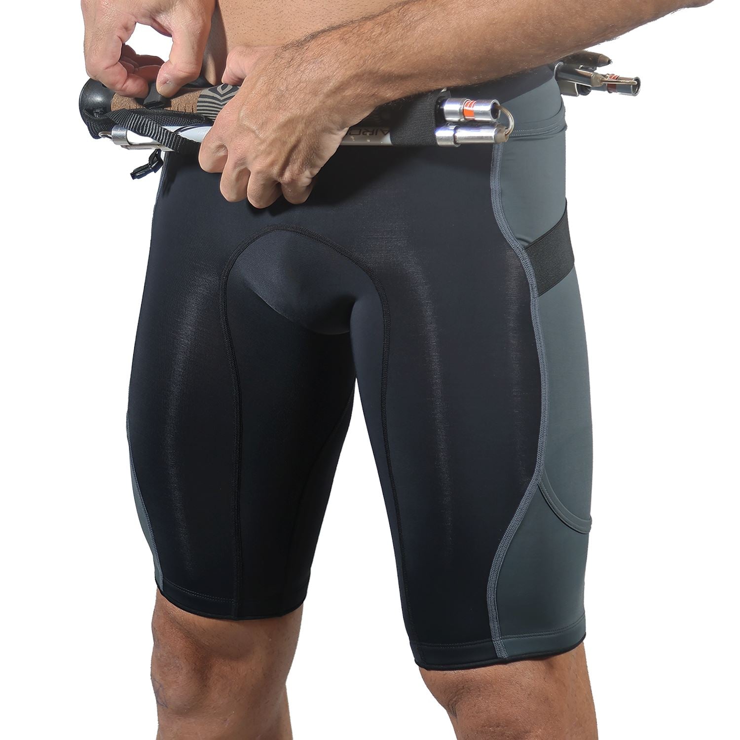 Bermuda Trail Running Preto com Estanho Masculina