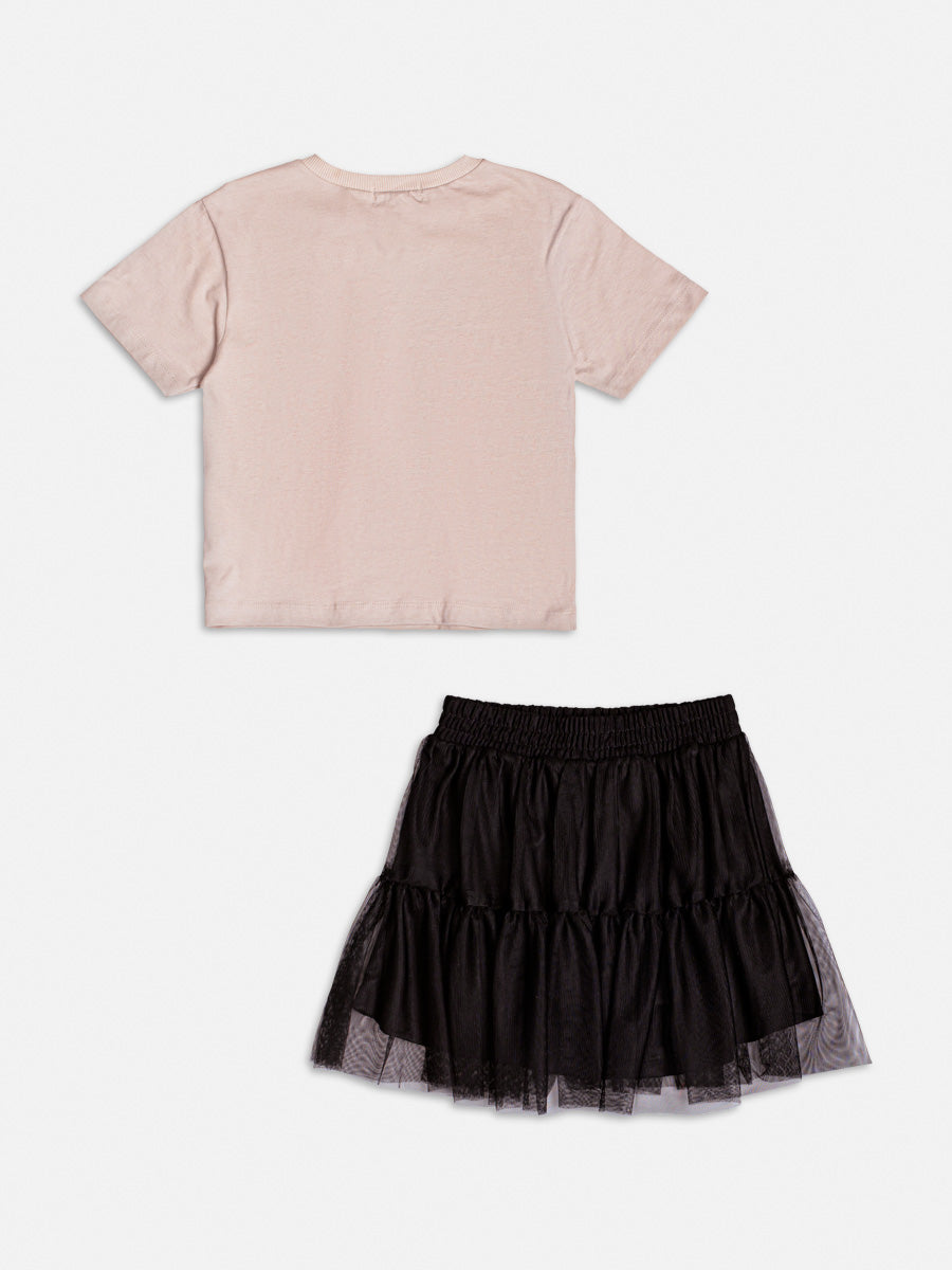 Conjunto Blusa e Saia Argila