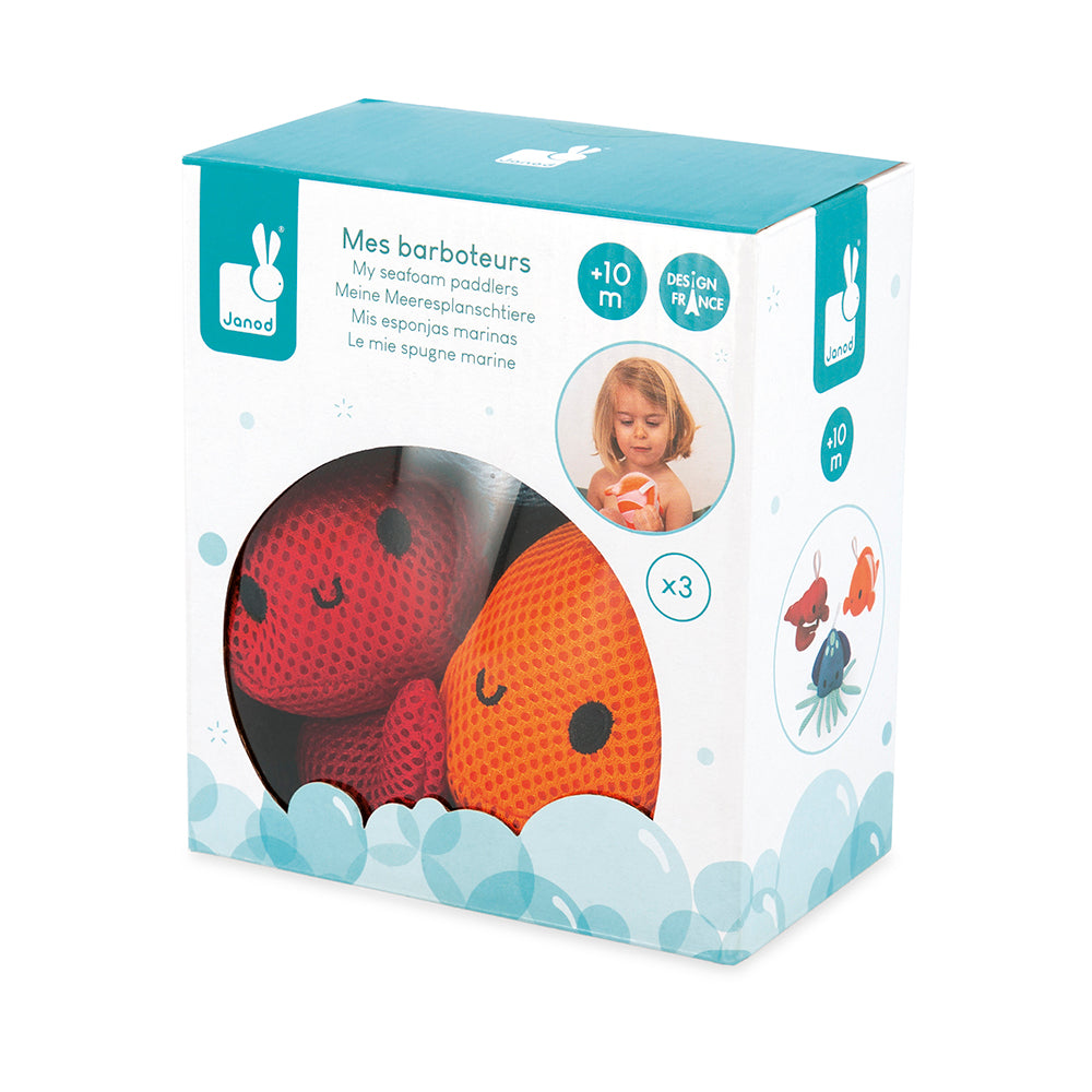 Kit Esponjinhas de Banho Animais Marinhos