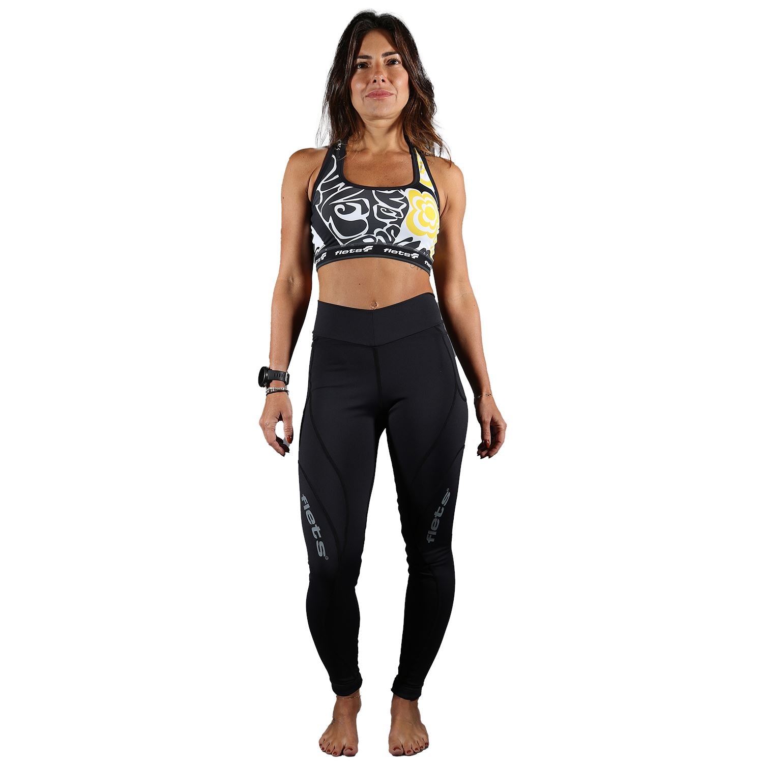 Calça Running de Compressão Feminina Preta