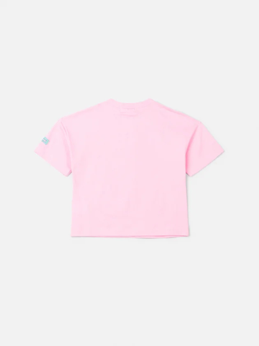 Blusa com Estampa e Strass Rosa Blossom
