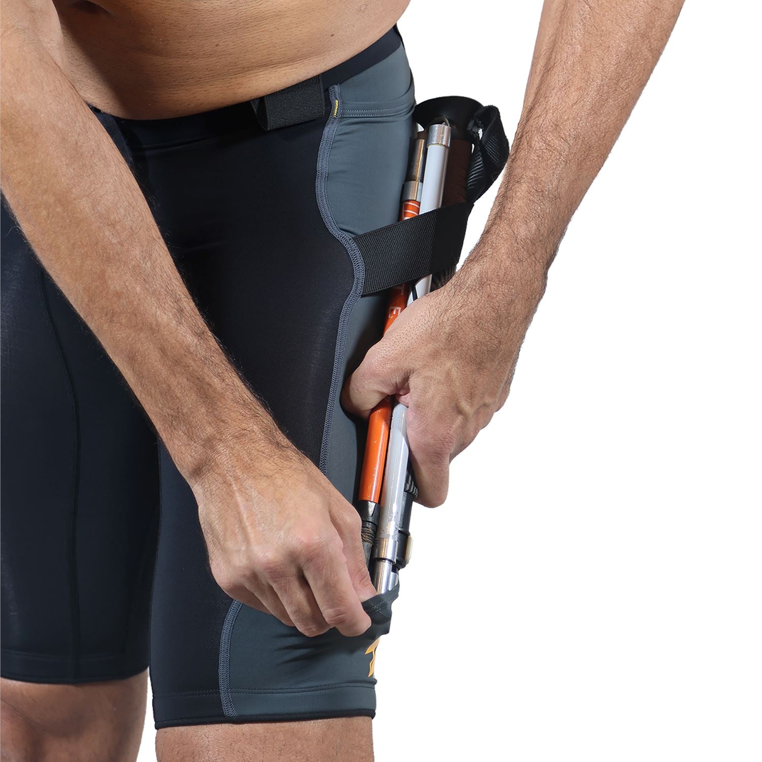 Bermuda Trail Running Preto com Estanho Masculina